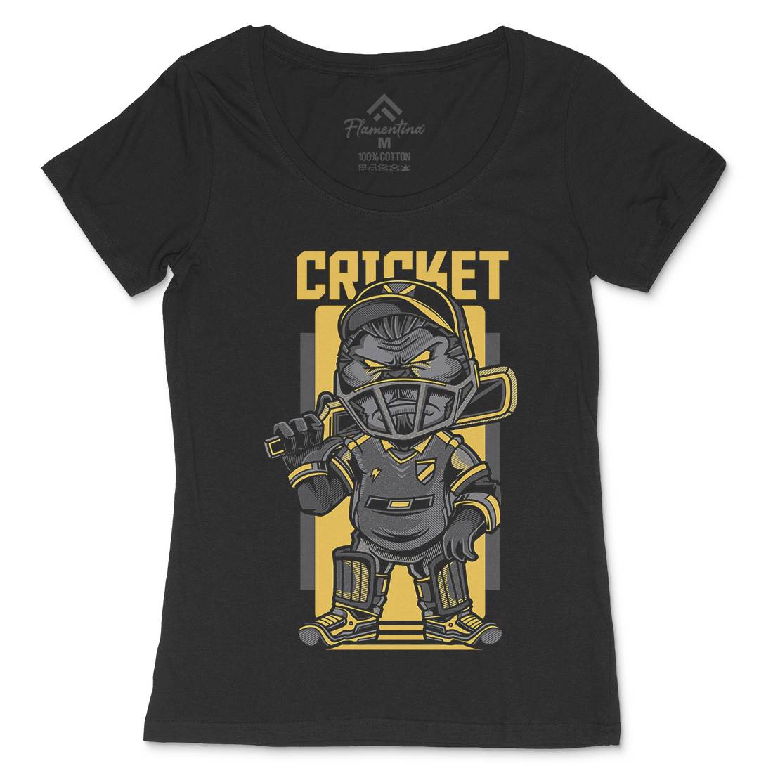 Cricket Womens Scoop Neck T-Shirt Sport D739