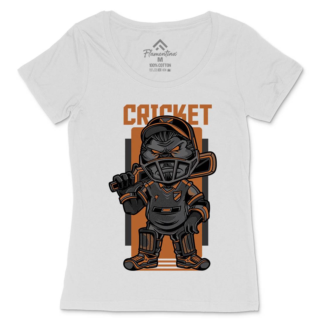 Cricket Womens Scoop Neck T-Shirt Sport D739