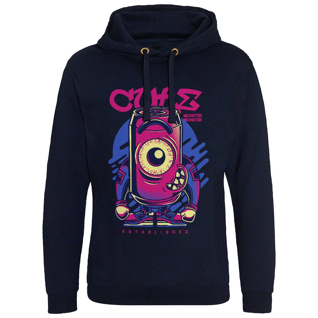 Cute Monster Mens Hoodie Without Pocket Drinks D740