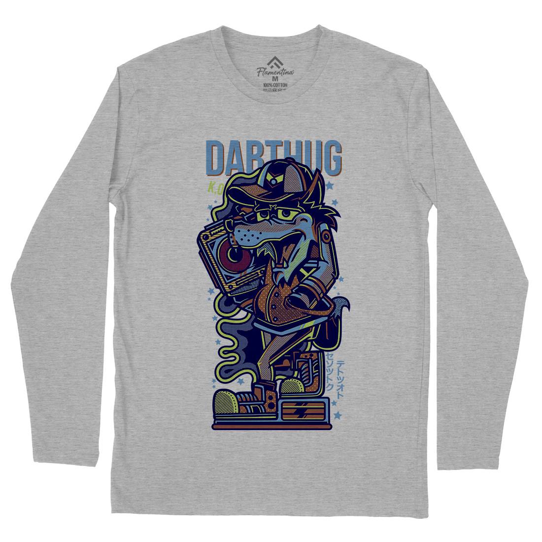 Dab Thug Wolf Mens Long Sleeve T-Shirt Animals D741