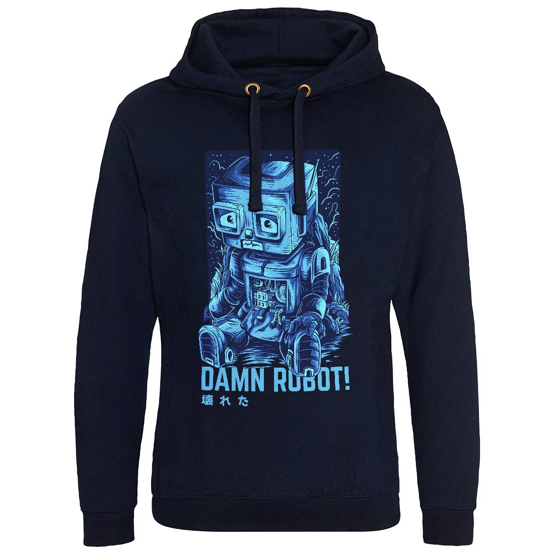 Damn Robot Mens Hoodie Without Pocket Space D742