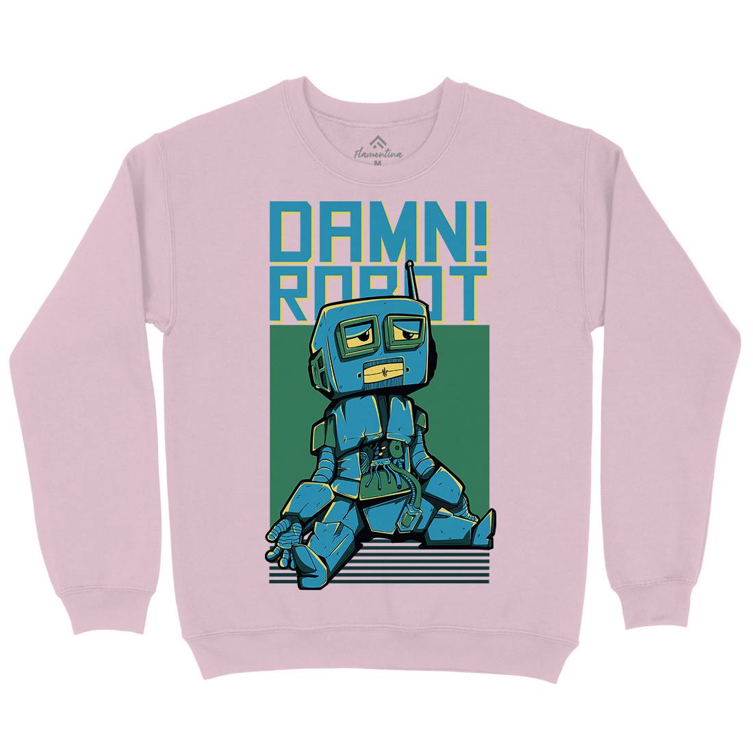 Damn Robot Kids Crew Neck Sweatshirt Space D743