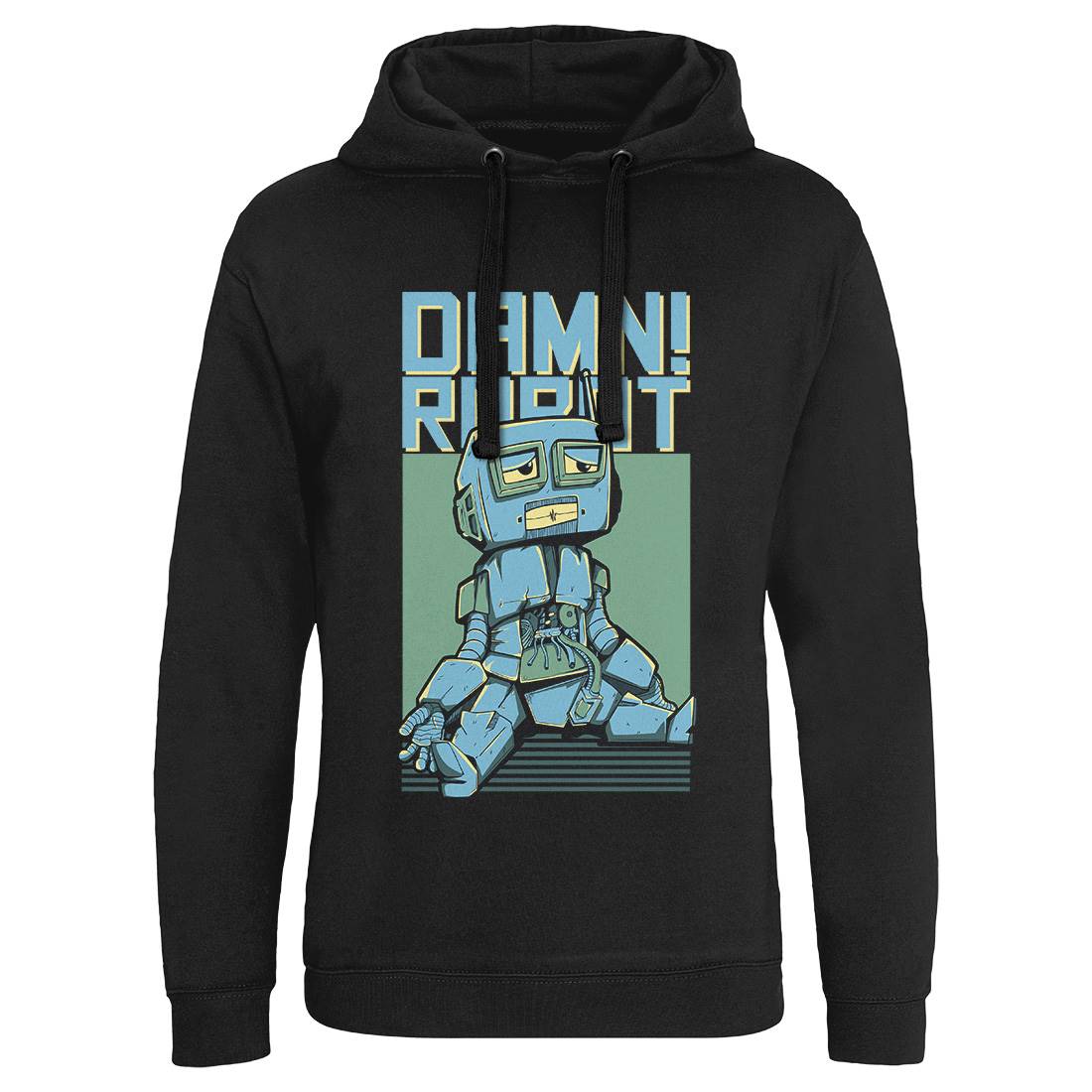 Damn Robot Mens Hoodie Without Pocket Space D743