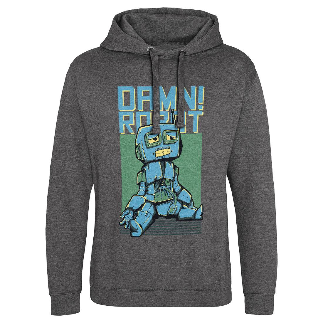 Damn Robot Mens Hoodie Without Pocket Space D743
