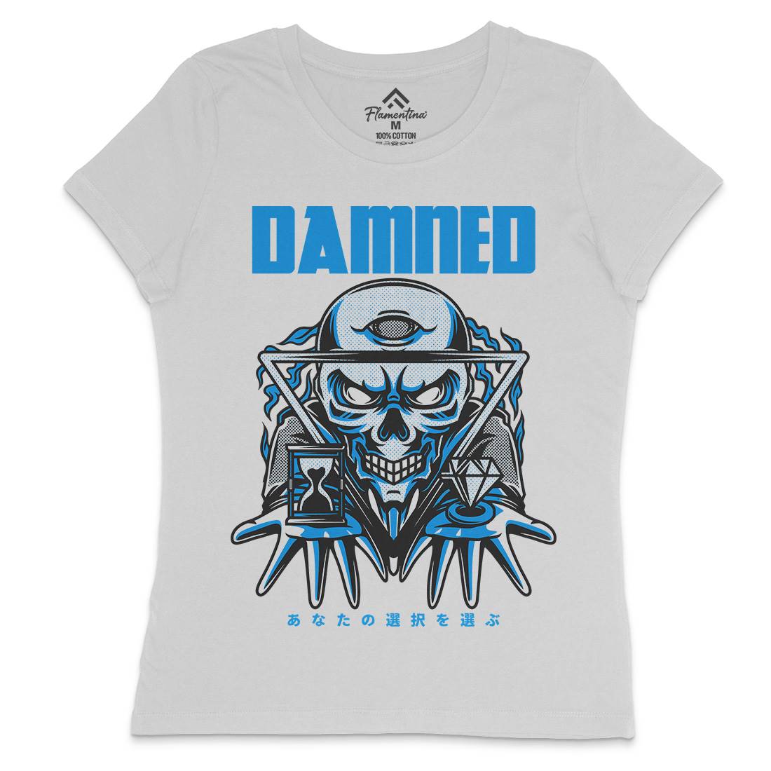 Damned Womens Crew Neck T-Shirt Horror D744