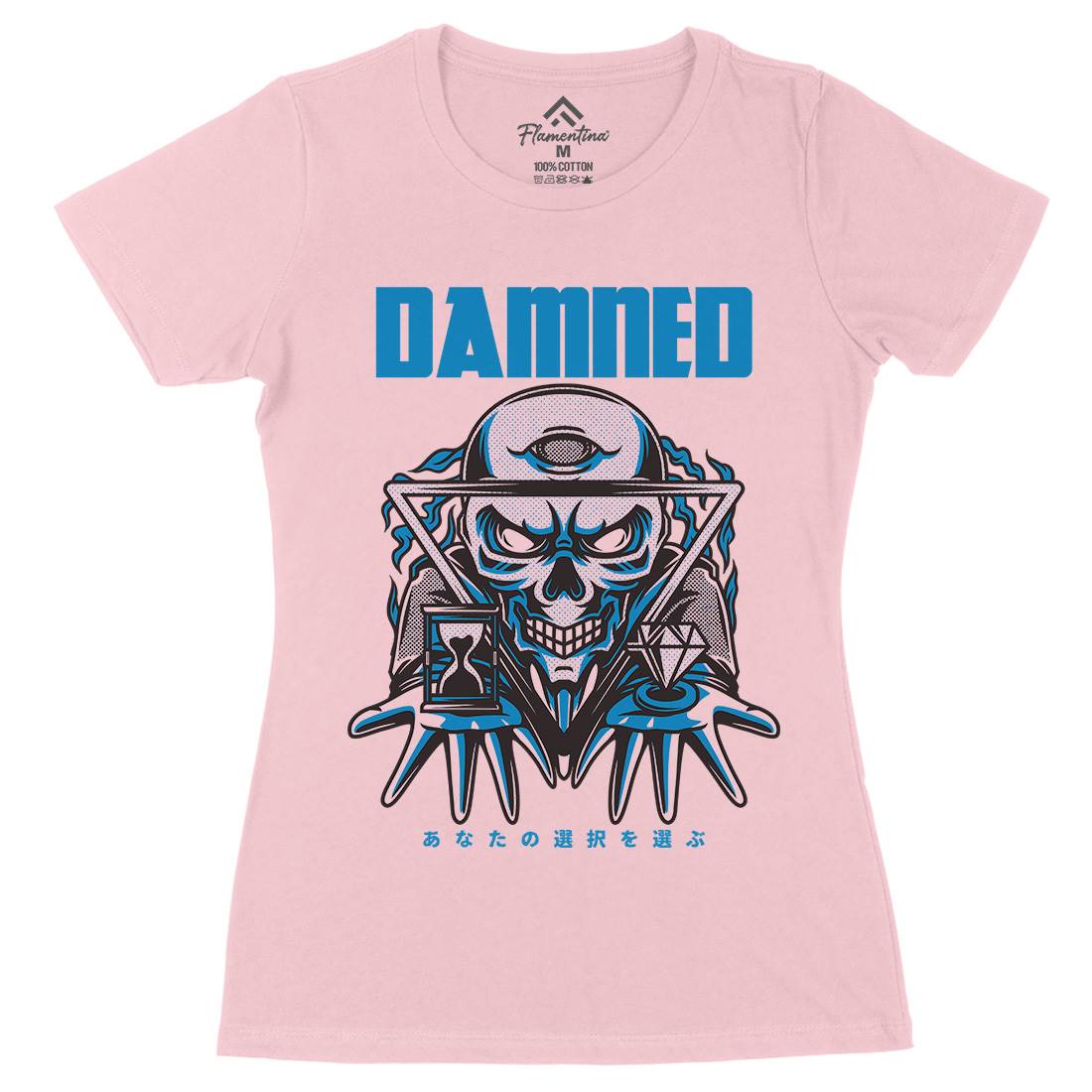 Damned Womens Organic Crew Neck T-Shirt Horror D744