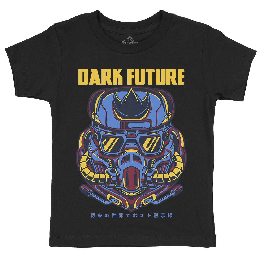 Dark Future Kids Crew Neck T-Shirt Space D745