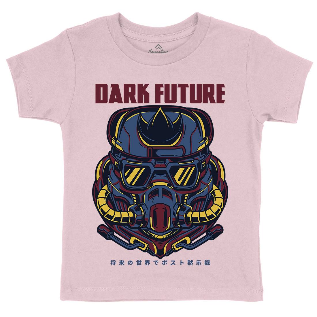 Dark Future Kids Organic Crew Neck T-Shirt Space D745