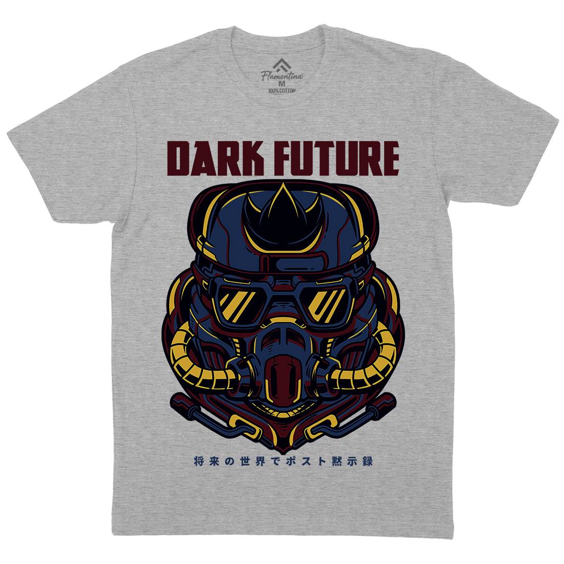 Dark Future Mens Crew Neck T-Shirt Space D745
