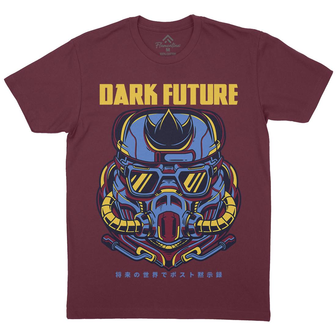 Dark Future Mens Crew Neck T-Shirt Space D745