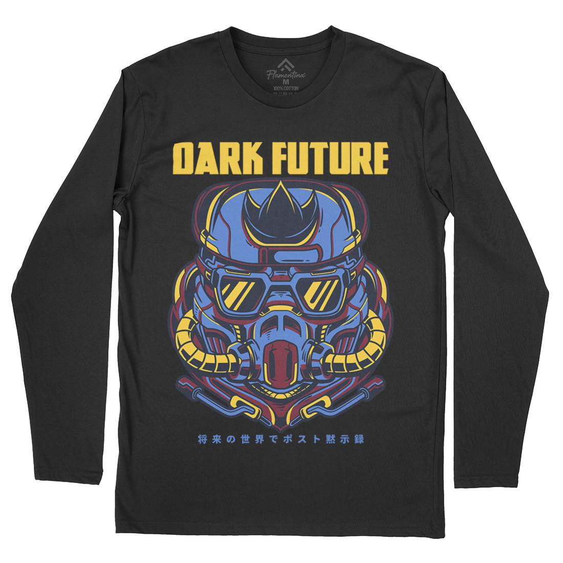 Dark Future Mens Long Sleeve T-Shirt Space D745