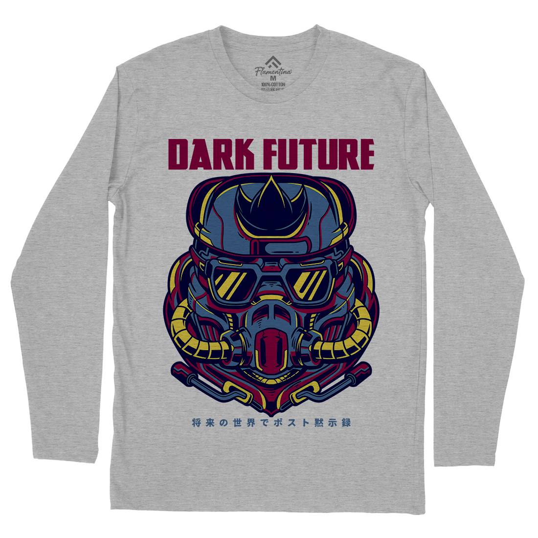 Dark Future Mens Long Sleeve T-Shirt Space D745