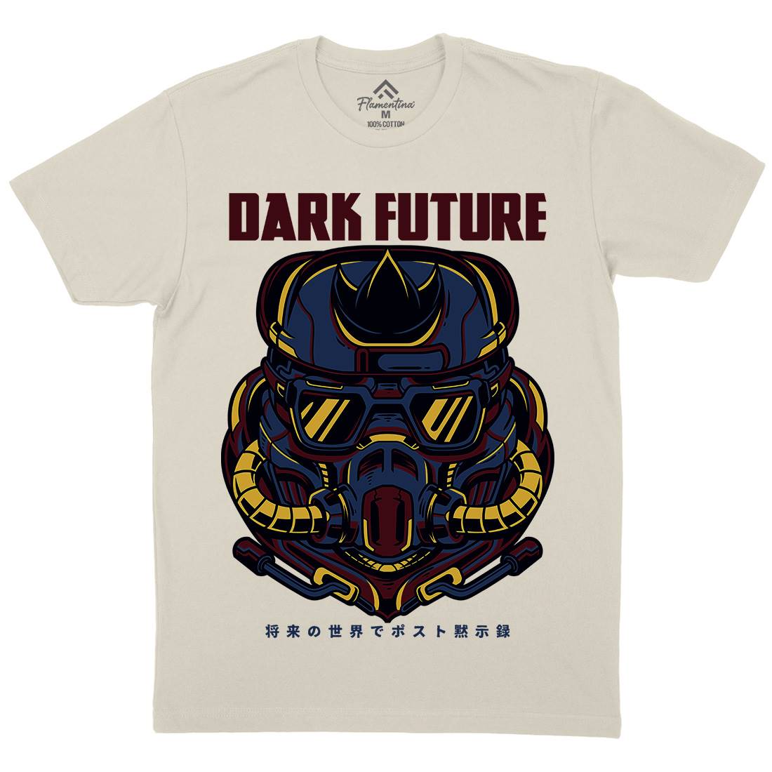 Dark Future Mens Organic Crew Neck T-Shirt Space D745