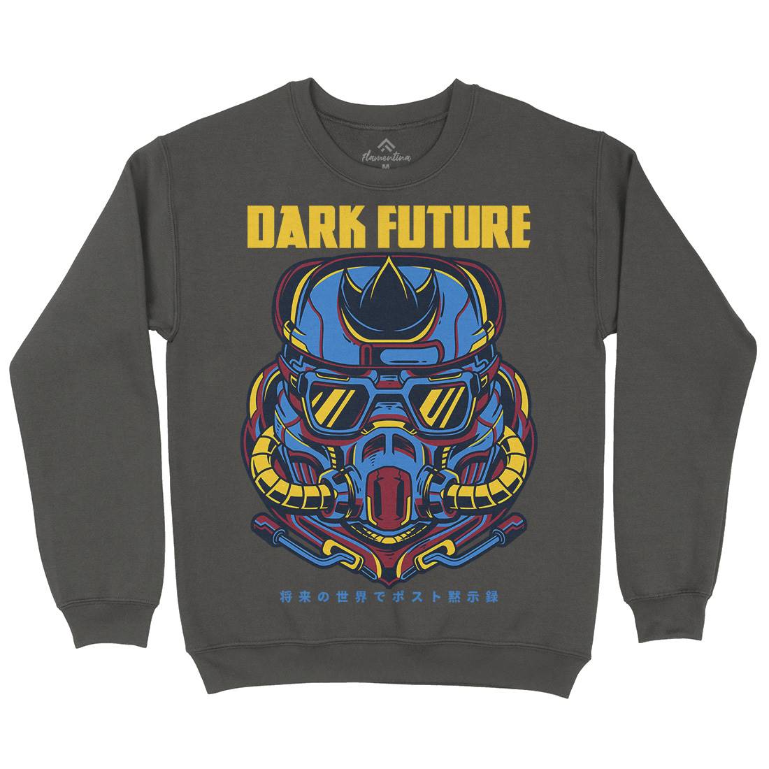 Dark Future Kids Crew Neck Sweatshirt Space D745