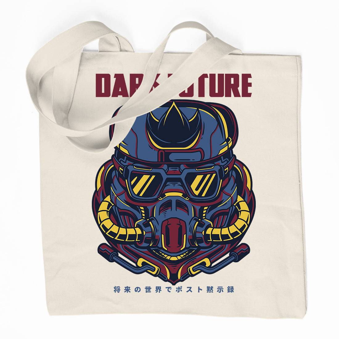 Dark Future Organic Premium Cotton Tote Bag Space D745