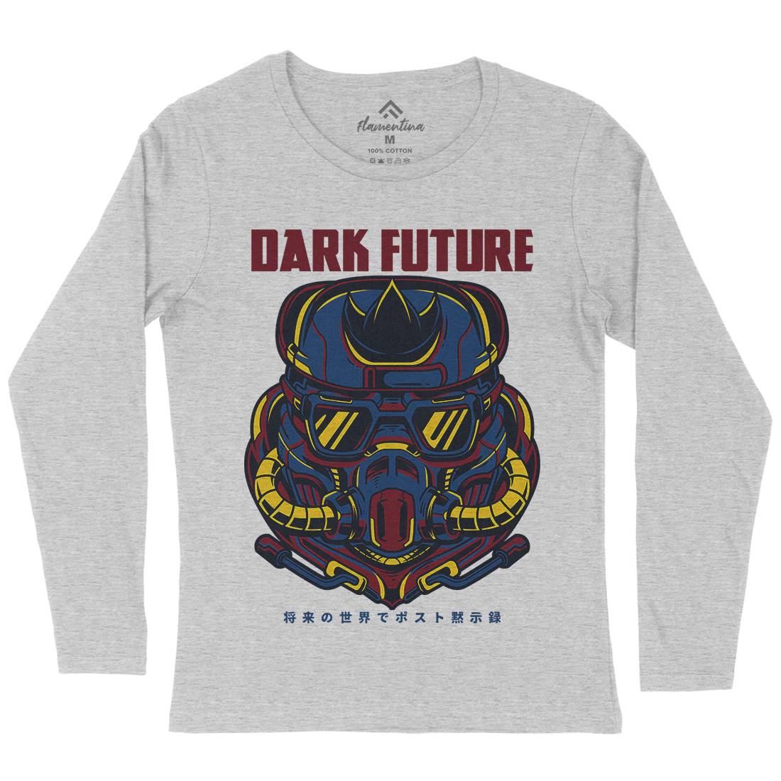 Dark Future Womens Long Sleeve T-Shirt Space D745