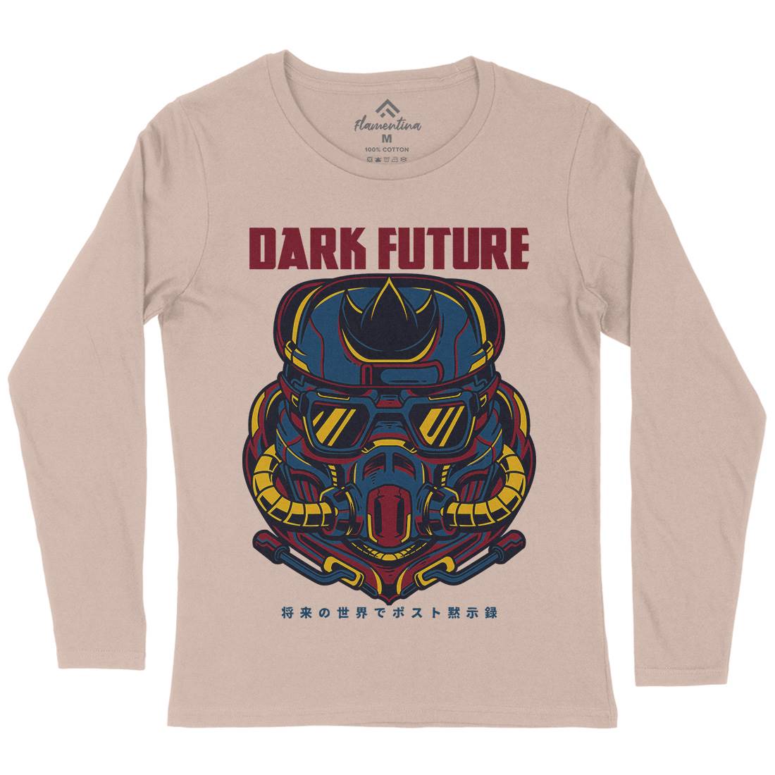 Dark Future Womens Long Sleeve T-Shirt Space D745