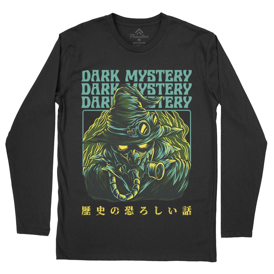 Dark Mystery Mens Long Sleeve T-Shirt Horror D746