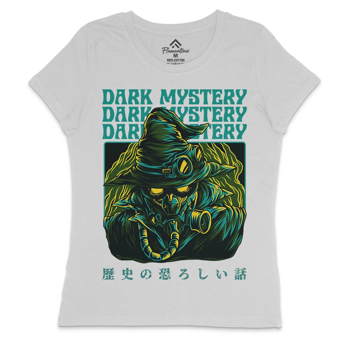 Dark Mystery Womens Crew Neck T-Shirt Horror D746