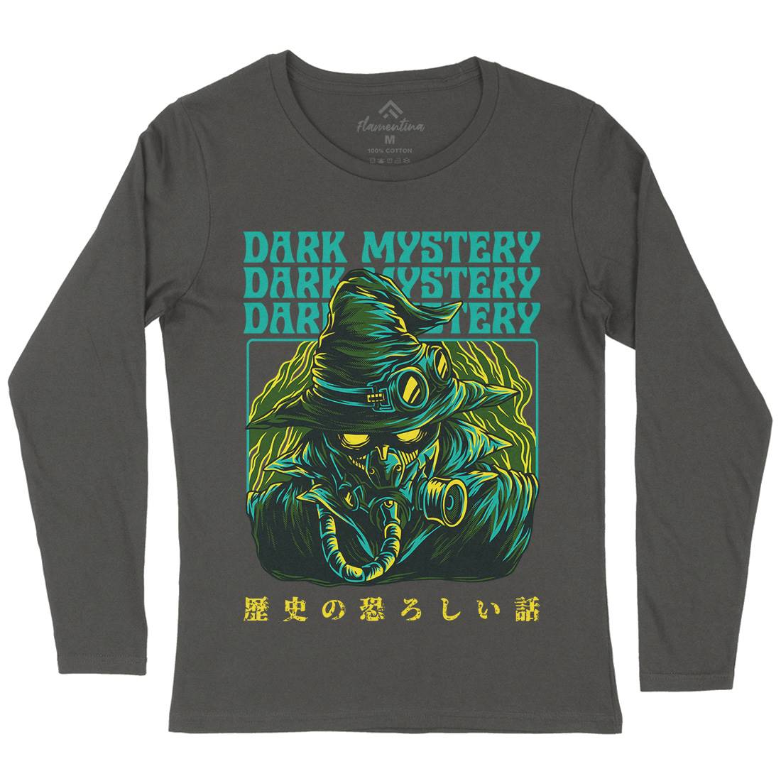 Dark Mystery Womens Long Sleeve T-Shirt Horror D746