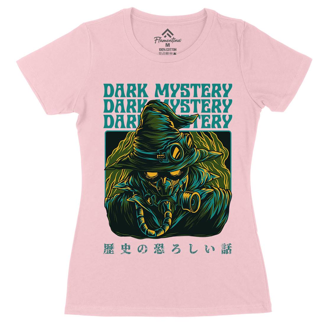Dark Mystery Womens Organic Crew Neck T-Shirt Horror D746