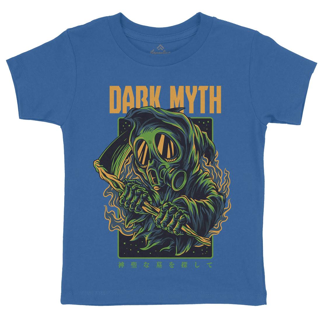 Dark Myth Kids Crew Neck T-Shirt Horror D747