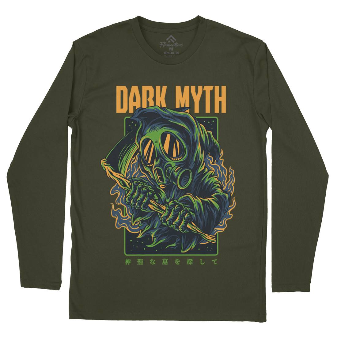 Dark Myth Mens Long Sleeve T-Shirt Horror D747