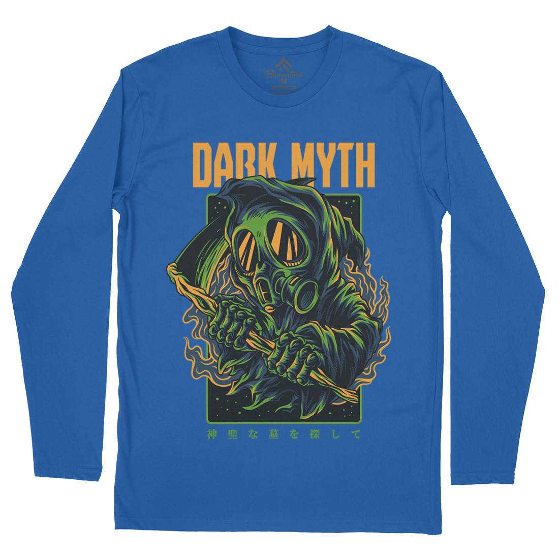 Dark Myth Mens Long Sleeve T-Shirt Horror D747