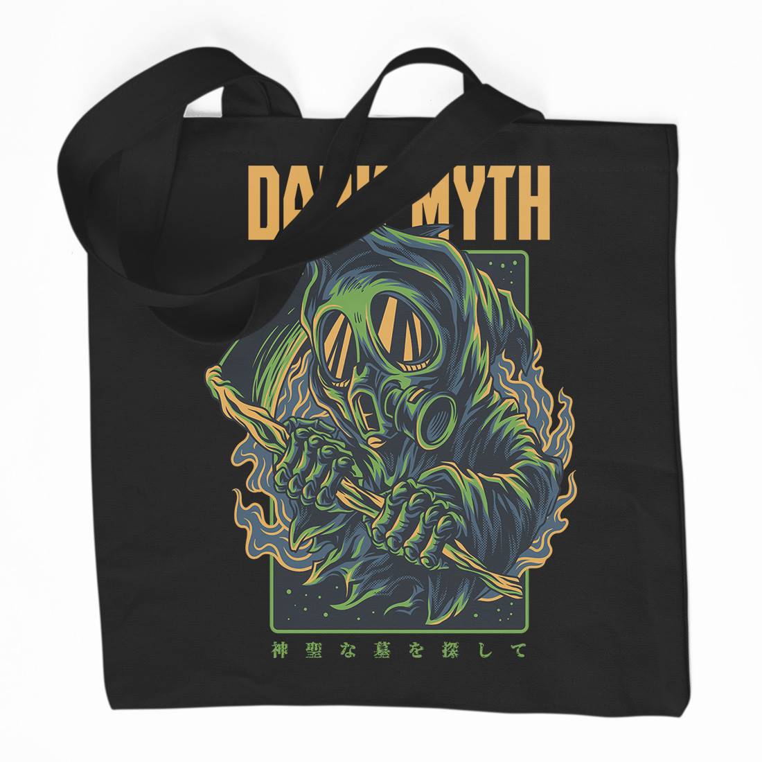 Dark Myth Organic Premium Cotton Tote Bag Horror D747