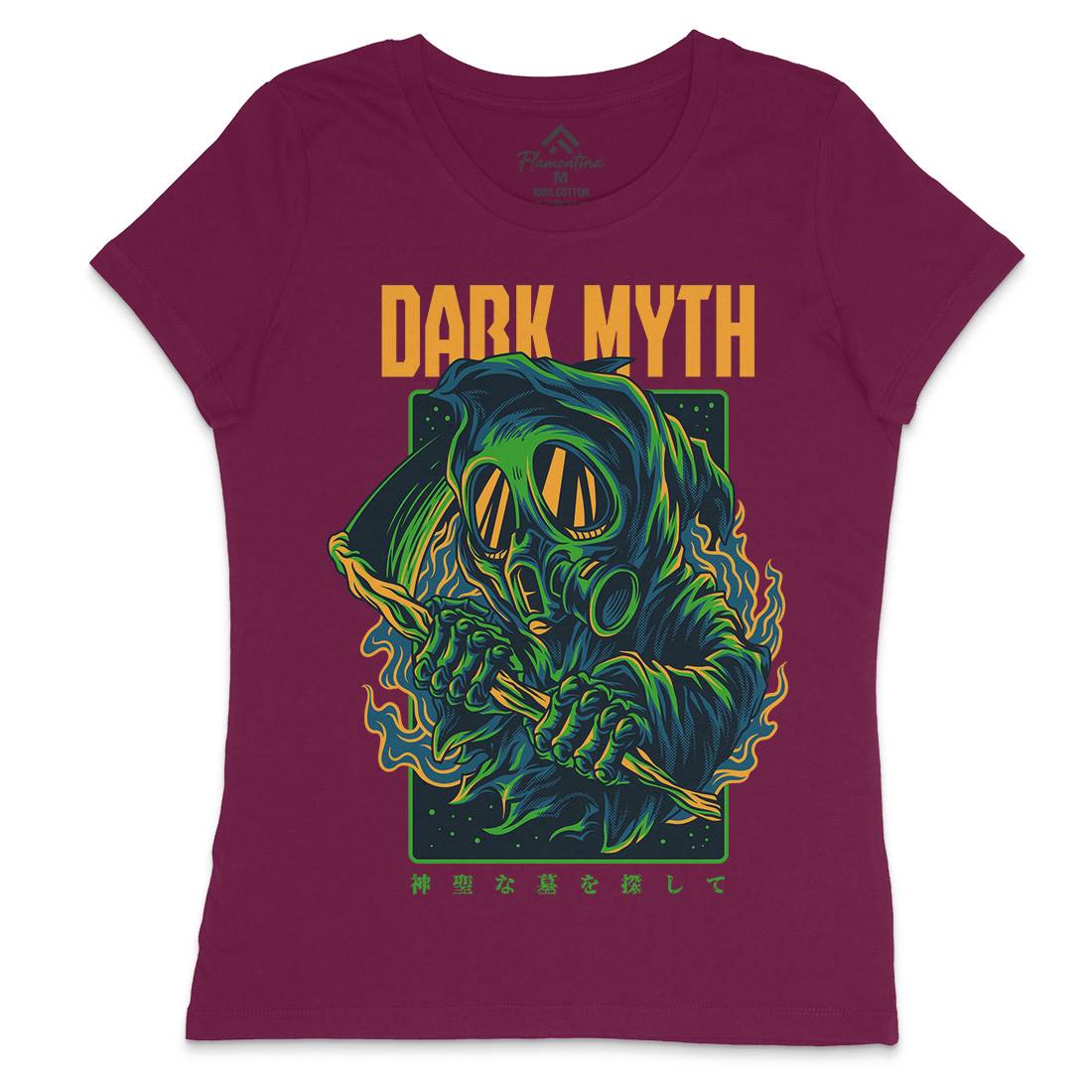 Dark Myth Womens Crew Neck T-Shirt Horror D747