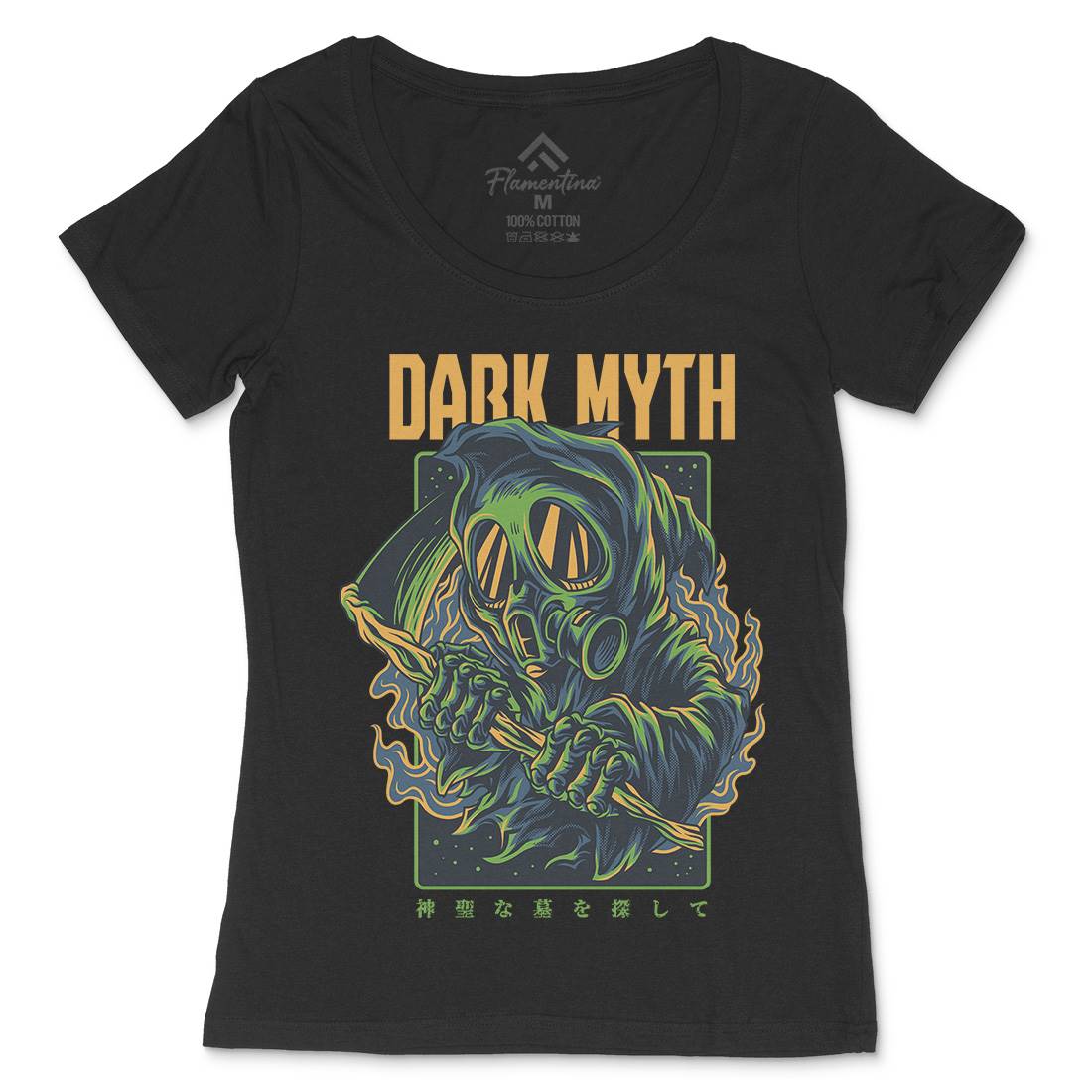 Dark Myth Womens Scoop Neck T-Shirt Horror D747