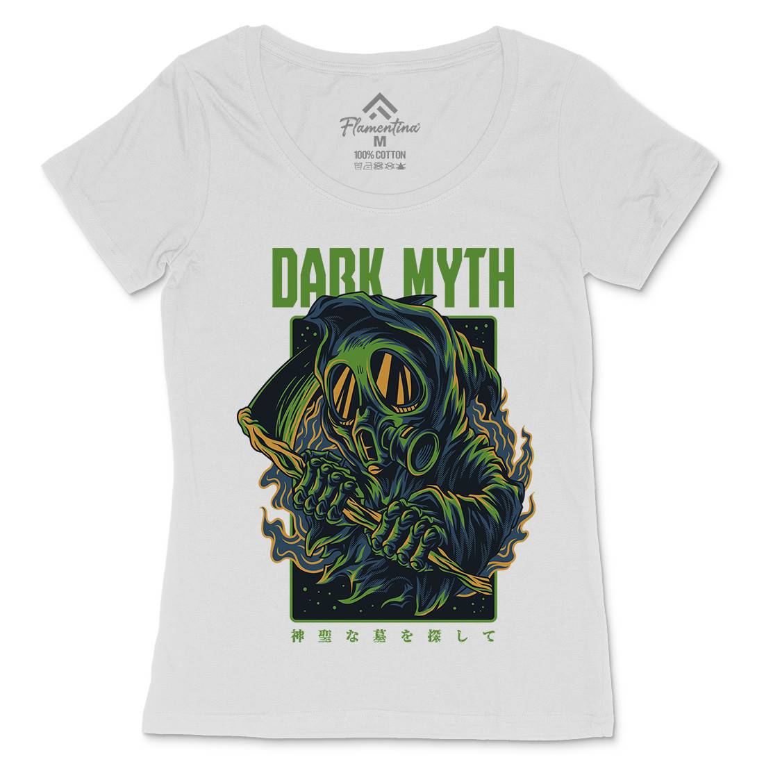 Dark Myth Womens Scoop Neck T-Shirt Horror D747