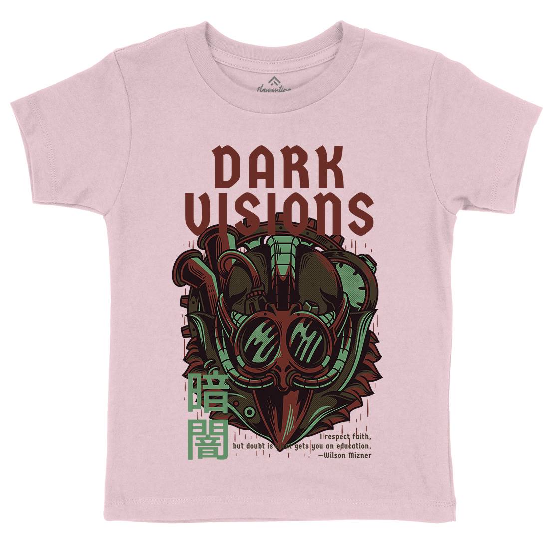 Dark Visions Kids Crew Neck T-Shirt Steampunk D748