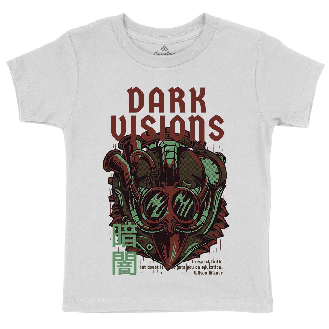 Dark Visions Kids Crew Neck T-Shirt Steampunk D748