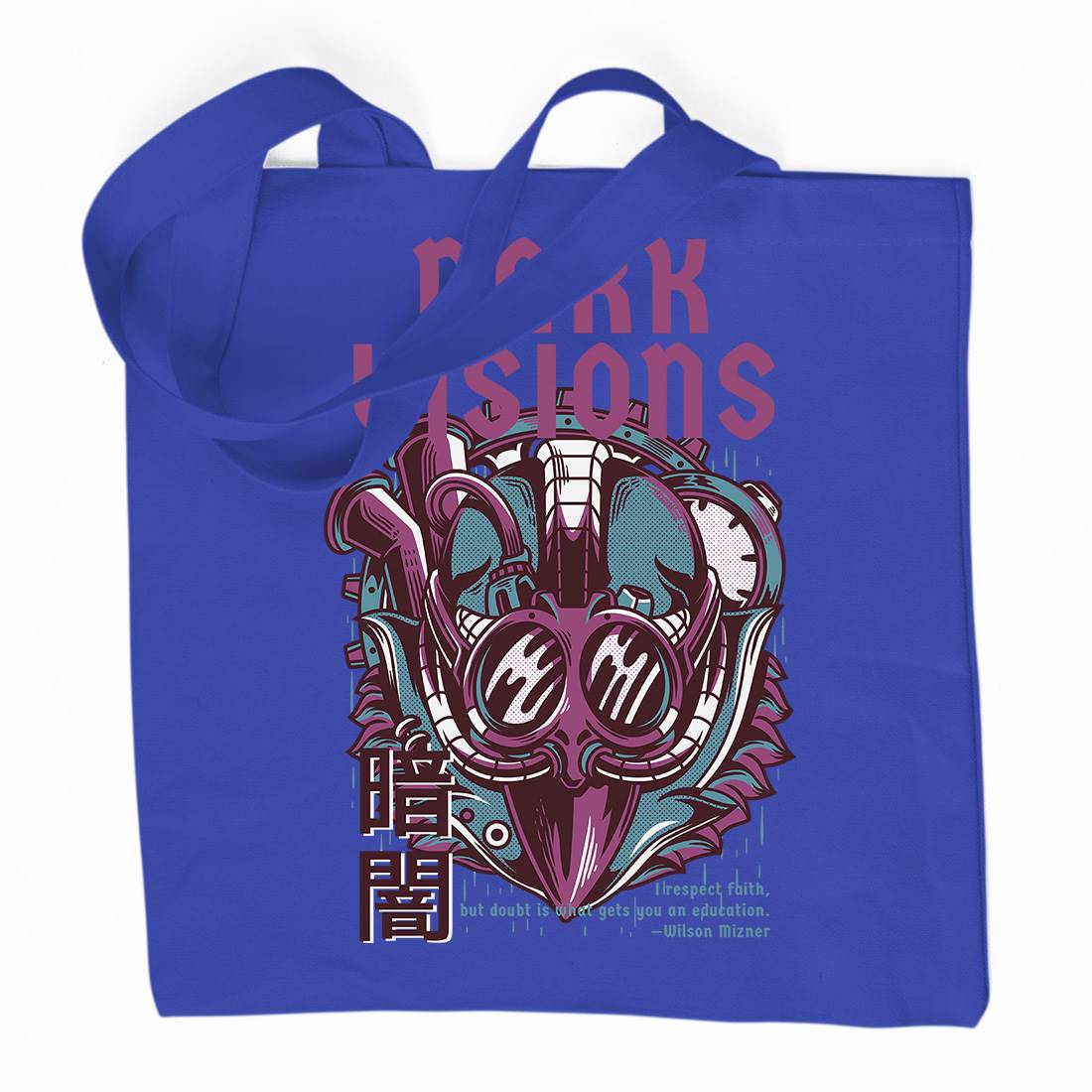 Dark Visions Organic Premium Cotton Tote Bag Steampunk D748