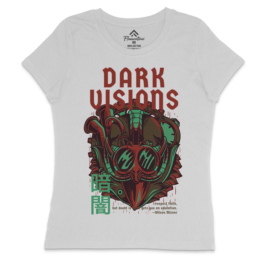 Dark Visions Womens Crew Neck T-Shirt Steampunk D748
