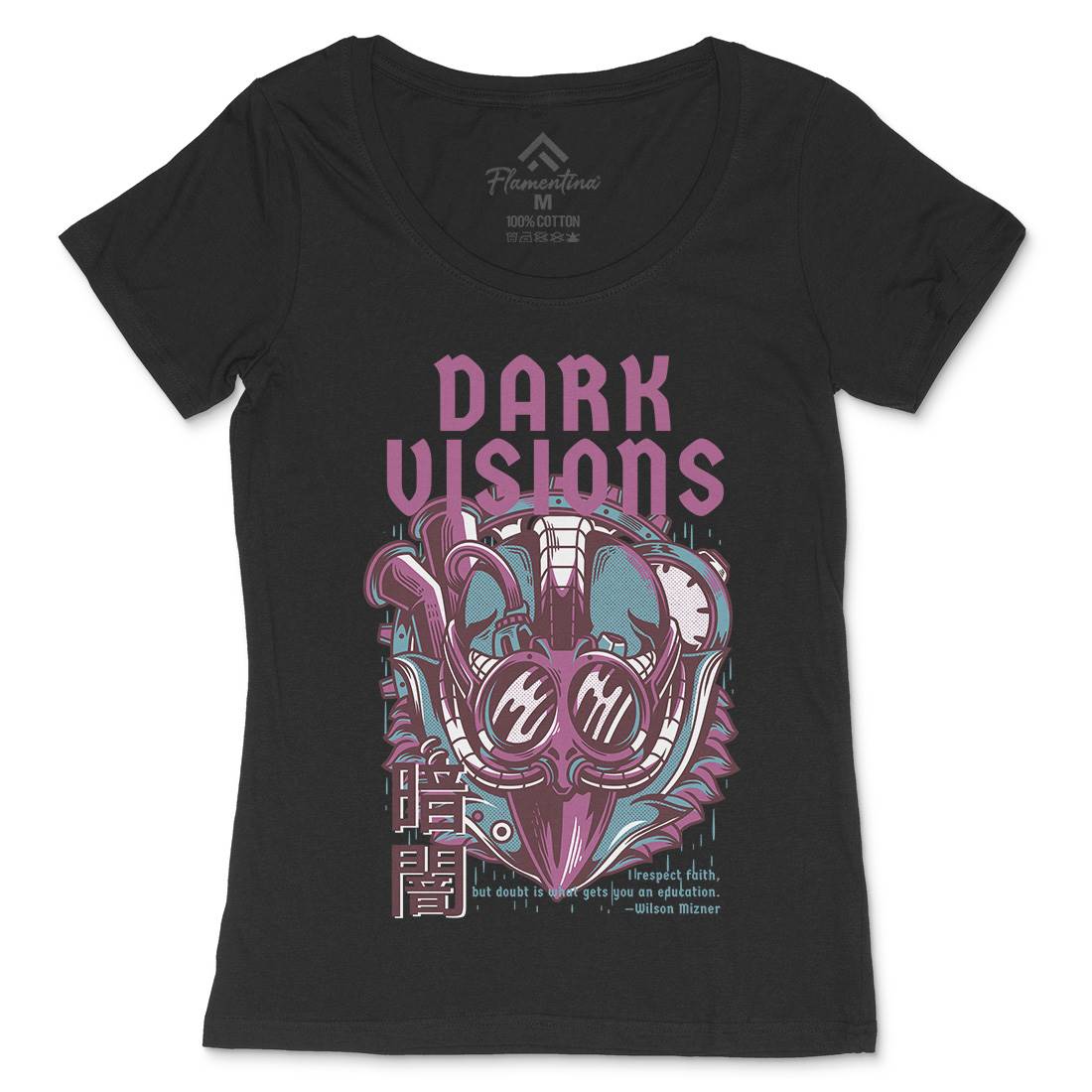 Dark Visions Womens Scoop Neck T-Shirt Steampunk D748