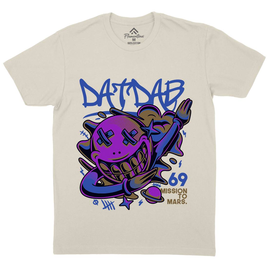 Dat Dab Mens Organic Crew Neck T-Shirt Music D750