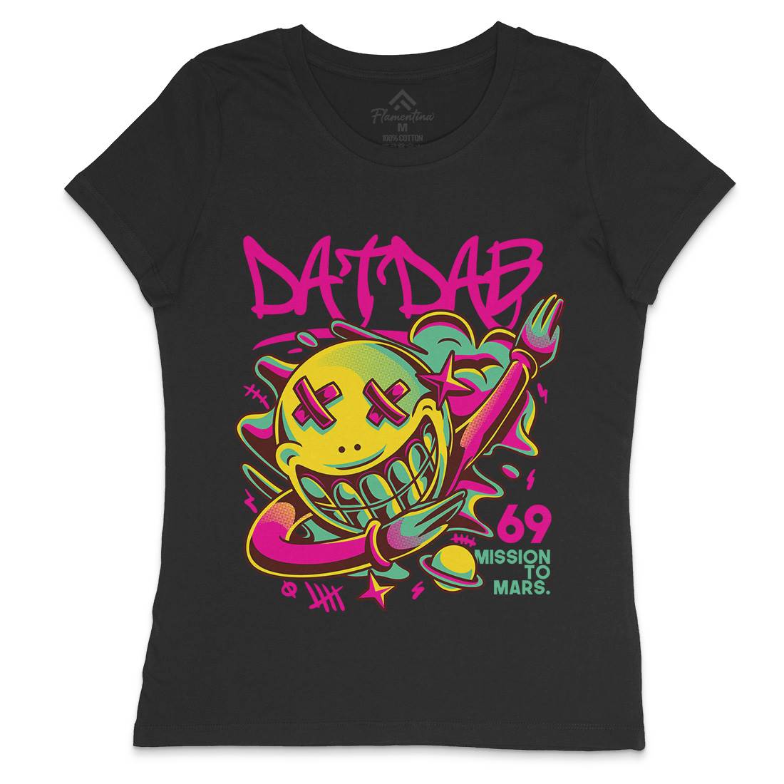 Dat Dab Womens Crew Neck T-Shirt Music D750