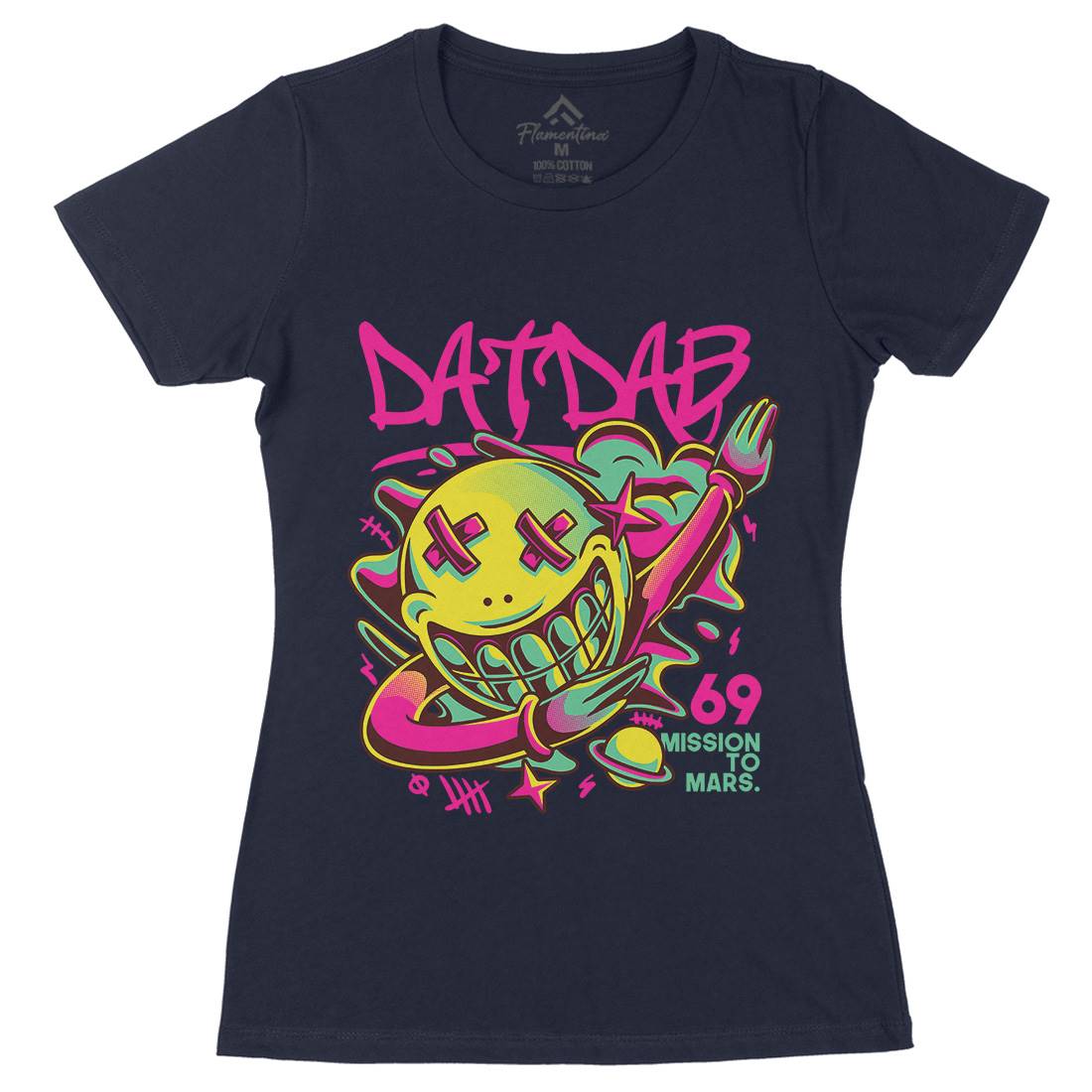 Dat Dab Womens Organic Crew Neck T-Shirt Music D750