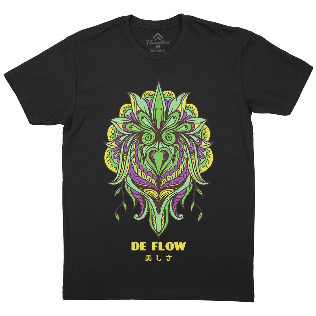 Flow Mens Organic Crew Neck T-Shirt Art D751