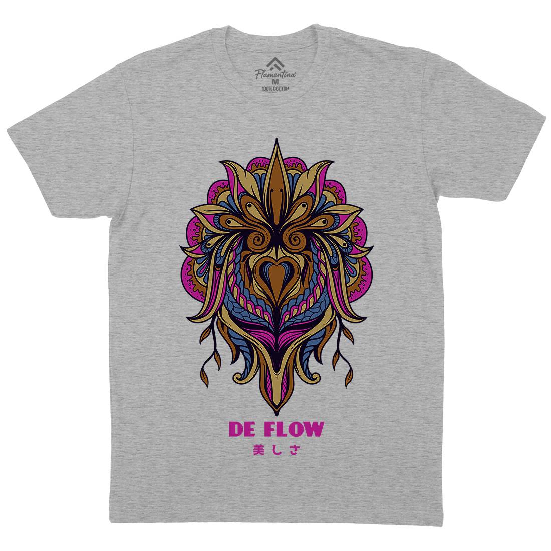 Flow Mens Organic Crew Neck T-Shirt Art D751