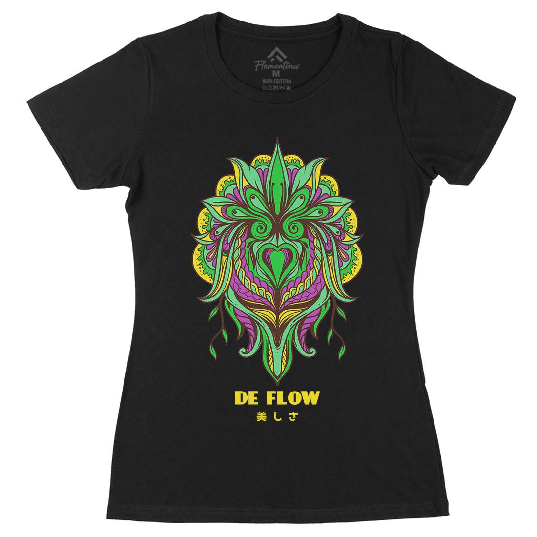 Flow Womens Organic Crew Neck T-Shirt Art D751