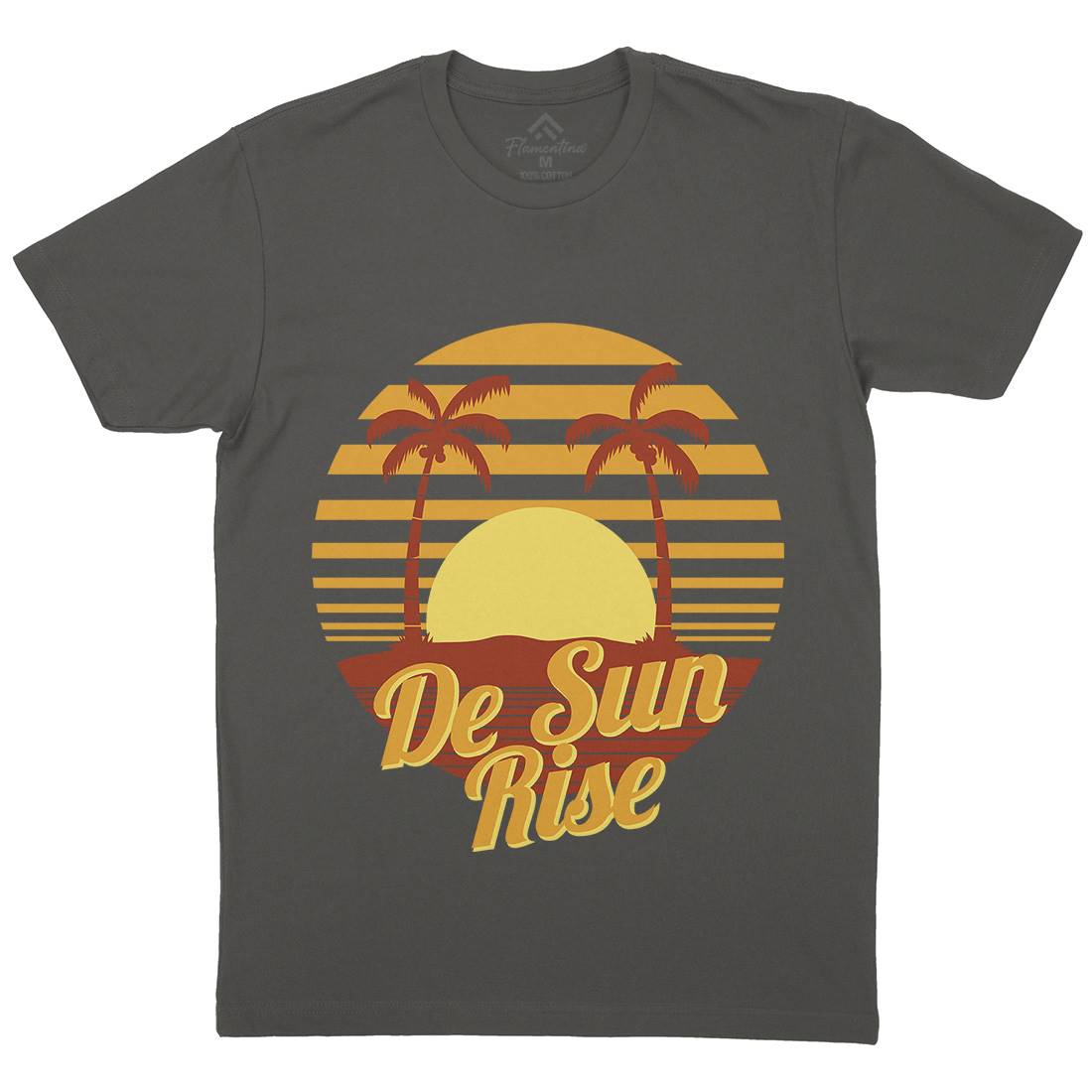 Sun Rise Mens Organic Crew Neck T-Shirt Holiday D752