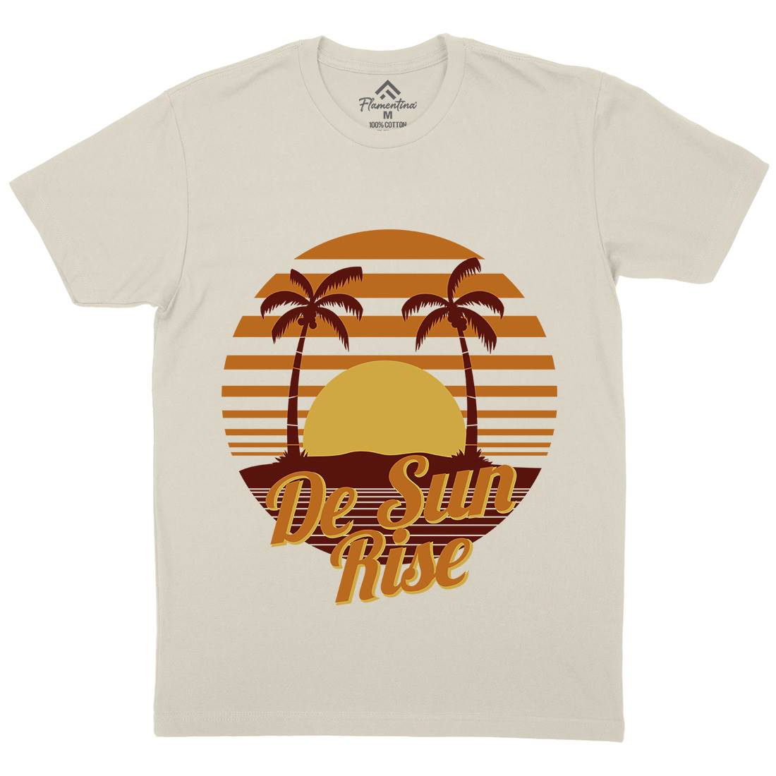 Sun Rise Mens Organic Crew Neck T-Shirt Holiday D752