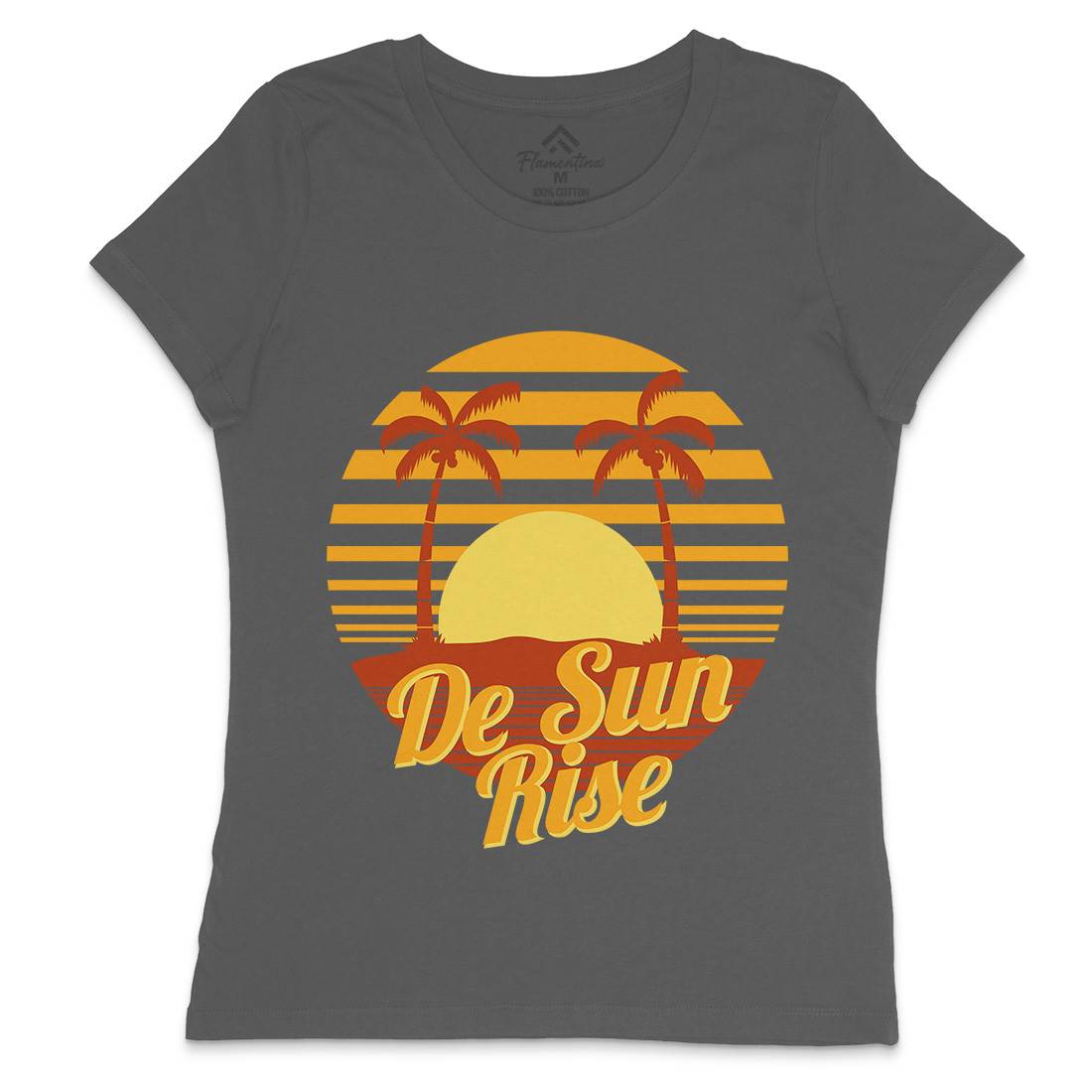 Sun Rise Womens Crew Neck T-Shirt Holiday D752