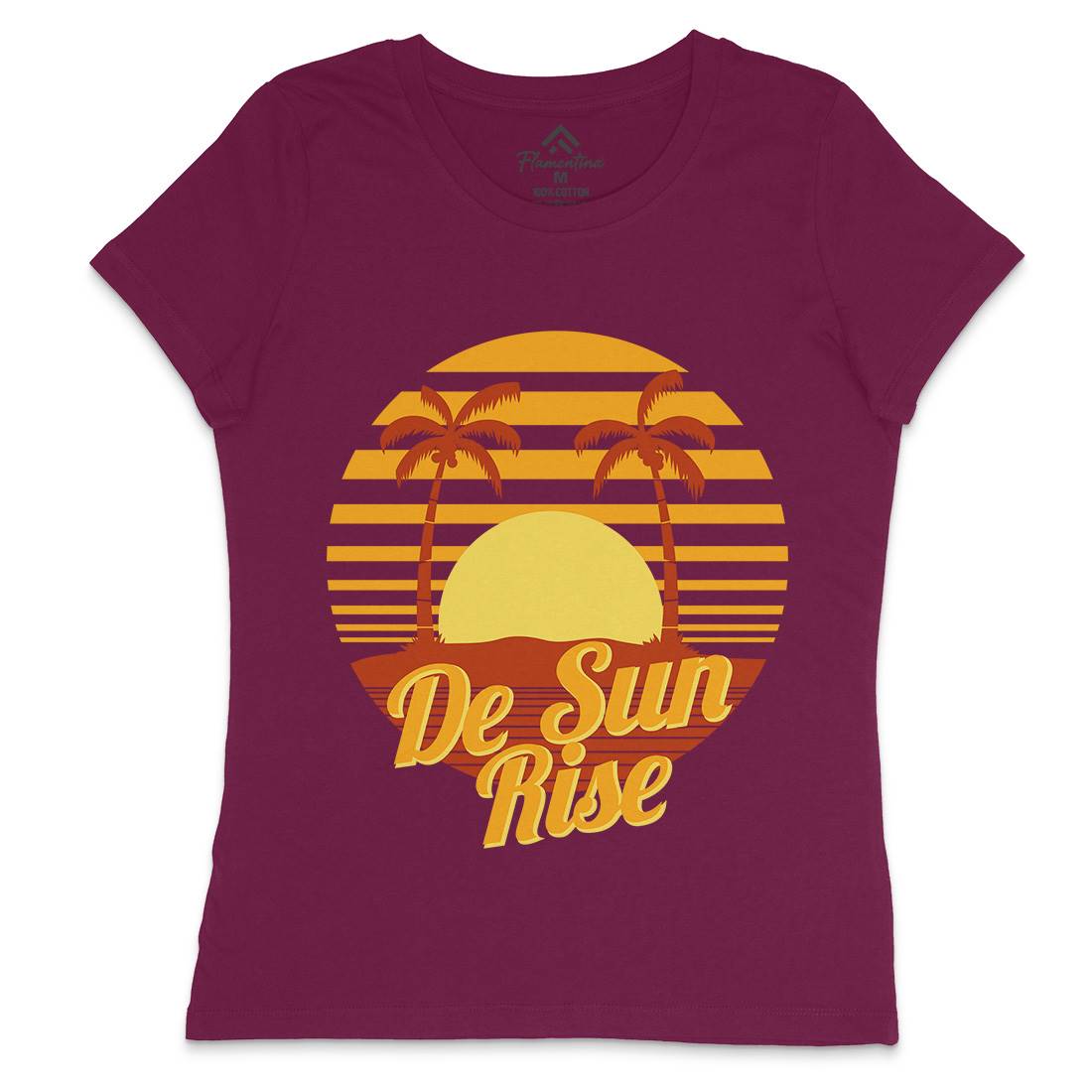 Sun Rise Womens Crew Neck T-Shirt Holiday D752