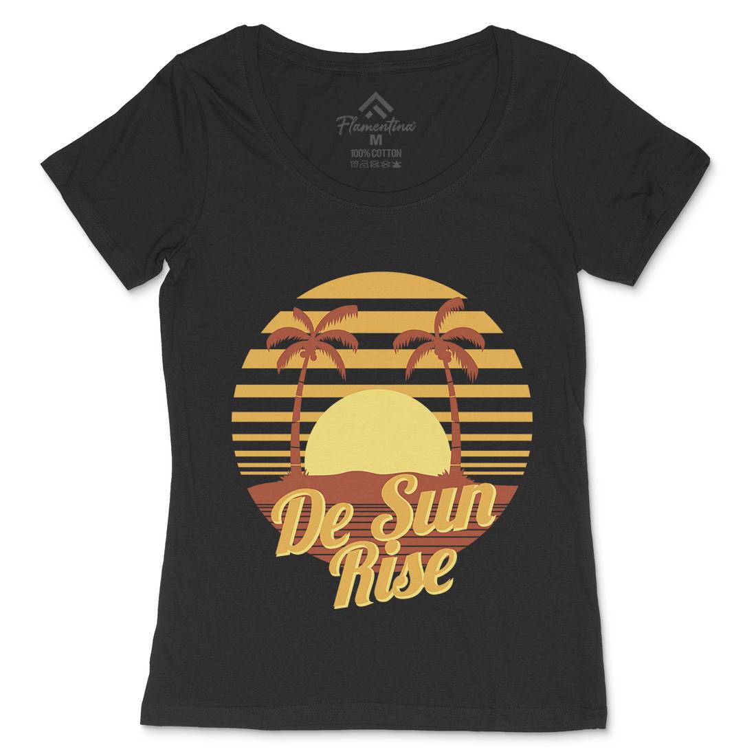Sun Rise Womens Scoop Neck T-Shirt Holiday D752