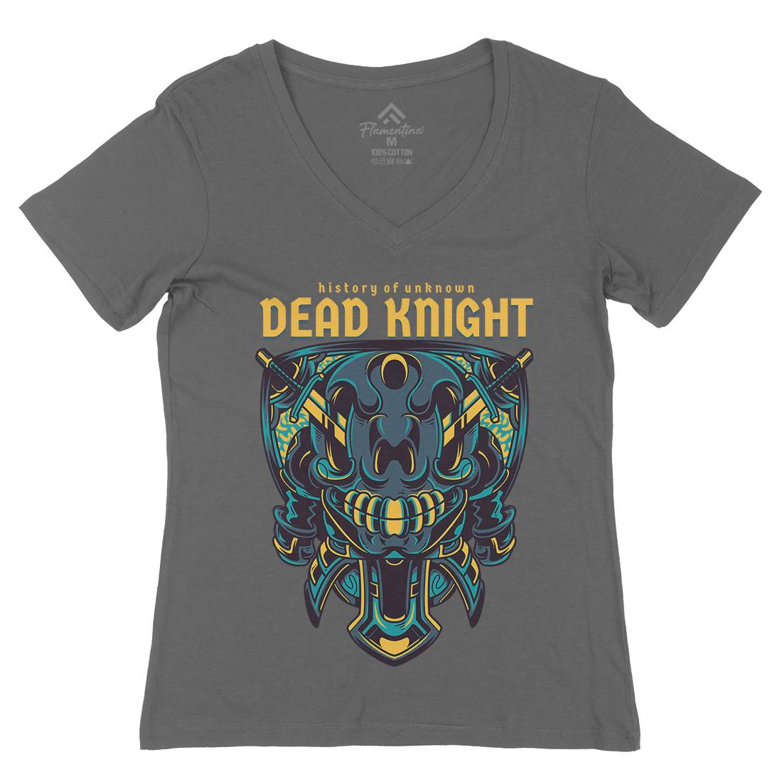 Dead Knight Womens Organic V-Neck T-Shirt Warriors D753