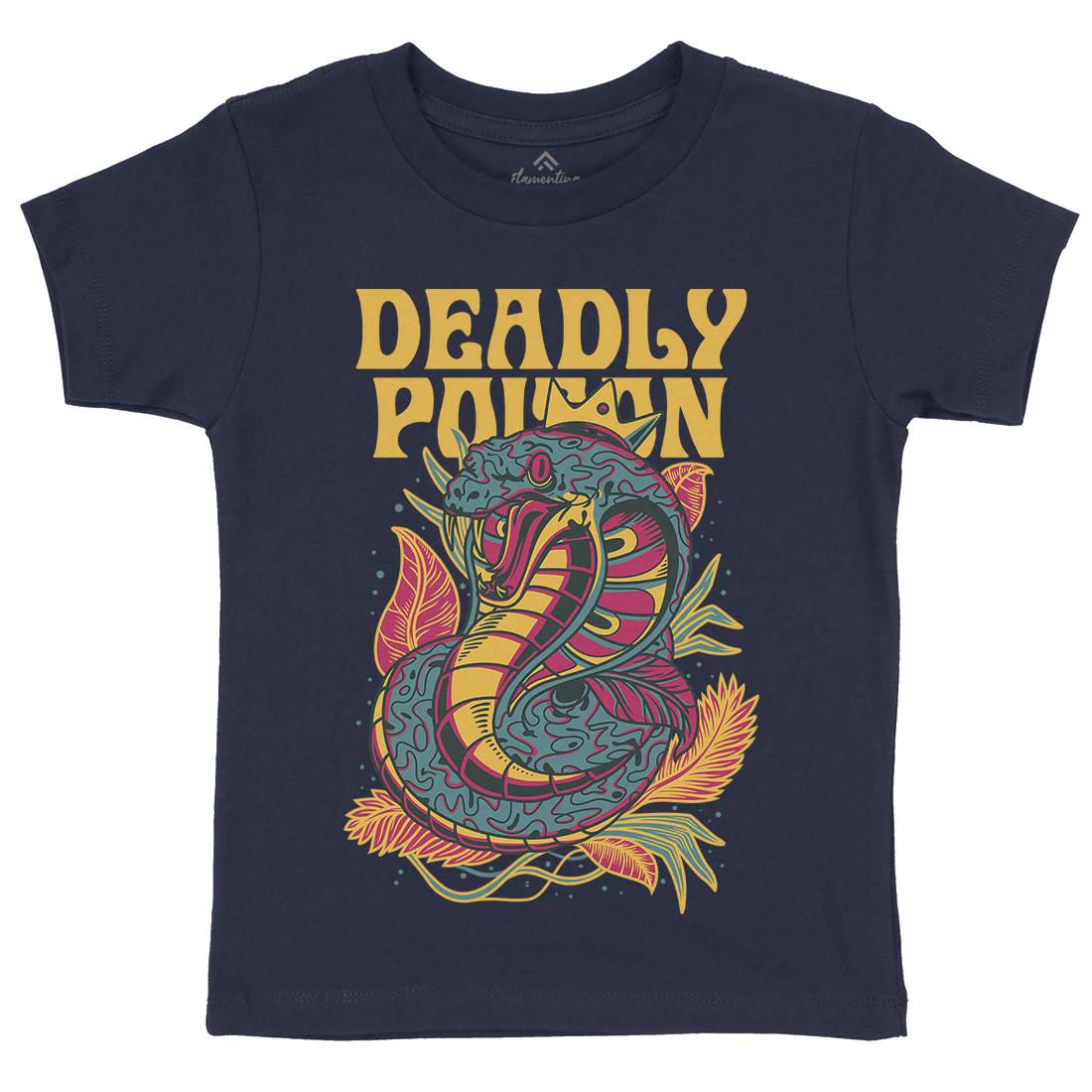 Deadly Poison Kids Organic Crew Neck T-Shirt Animals D754